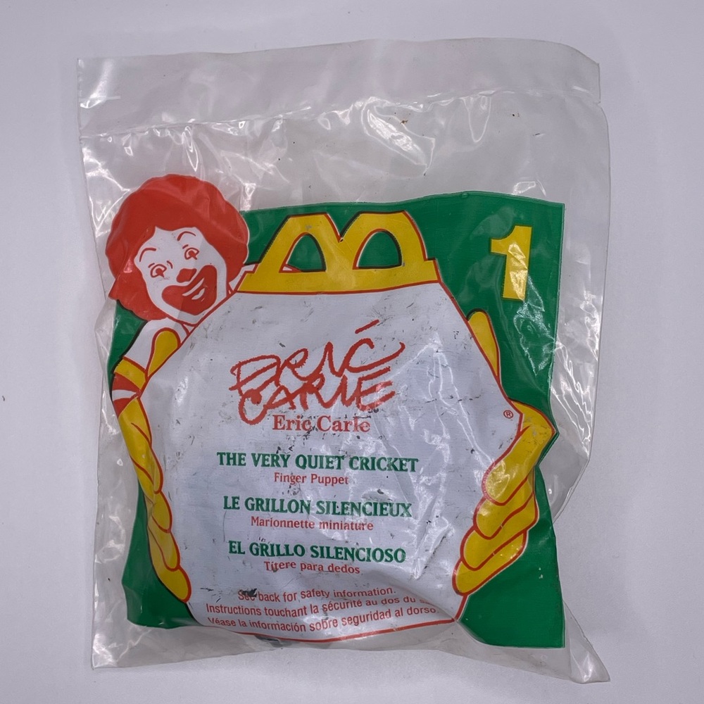 McDONALD'S 1996 HAPPY MEAL TOY ERIC CARLE THE VERY QUIET CRICKET #1 - SEALED